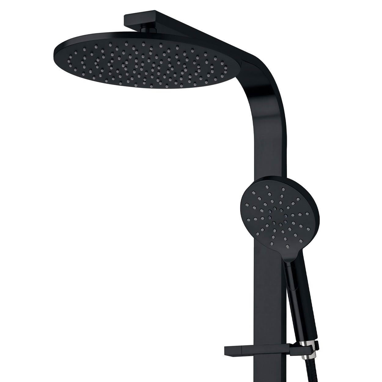 Eclipse Double Head Shower (Round) - Matte Black