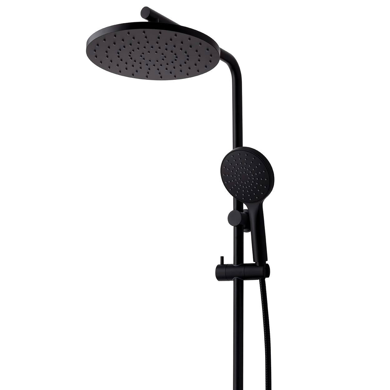 EcoMinimal Double Head Shower - Matte Black