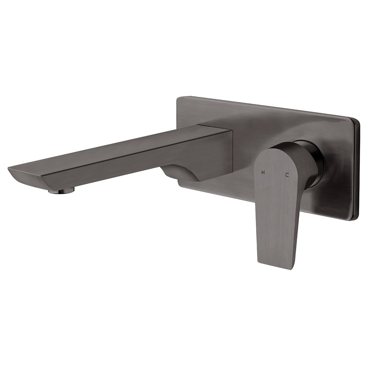 Olympia Wall Mounted Bath Mixer - Brushed Gunmetal (PVD)