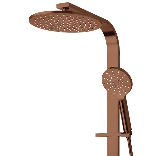 Olympia Double Head Shower (Round) - Brushed Copper (PVD)