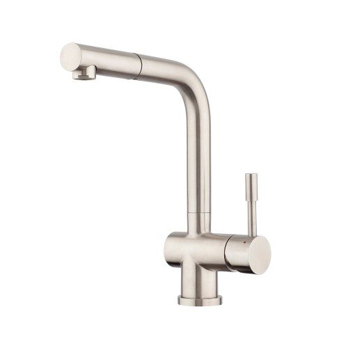 Stainless Pull Out High Rise Sink Mixer - Brushed Stainless (304)
